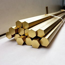 Латунный шестигранник прессованный 130 мм Л63 ГОСТ 2060-2006